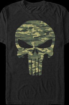 Camouflage Punisher Logo Marvel Comics T-Shirt