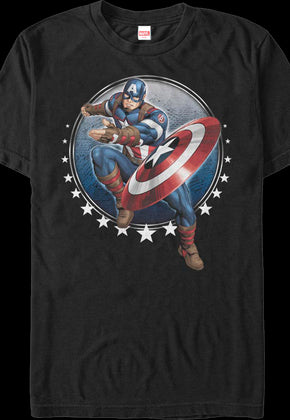 Captain America Shield Toss Marvel Comics T-Shirt