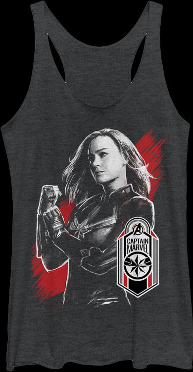 Ladies Captain Marvel Tag Avengers Endgame Racerback Tank Topmain product image