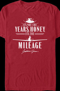 Cardinal It's Not The Years It's The Mileage Indiana Jones T-Shirt