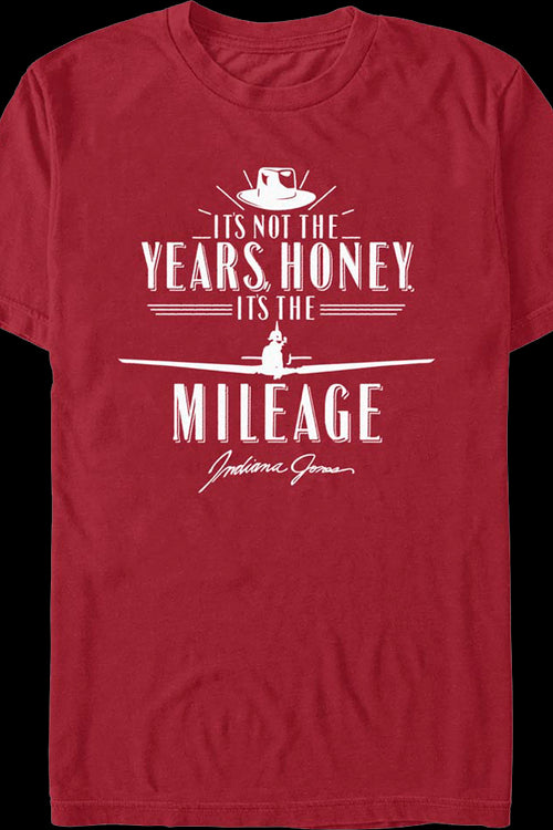 Cardinal It's Not The Years It's The Mileage Indiana Jones T-Shirtmain product image
