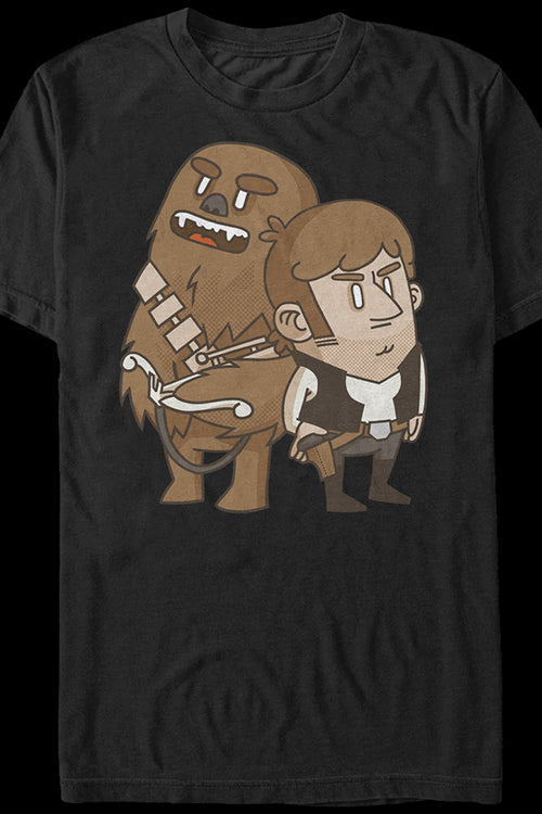 Cartoon Chewbacca Han Solo T-Shirtmain product image