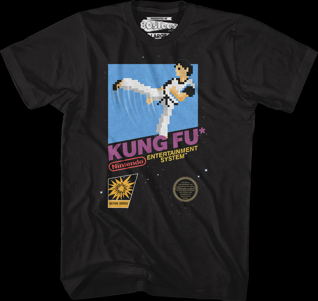 Cartridge Art Kung Fu T-Shirt: Nintendo Mens T-Shirt