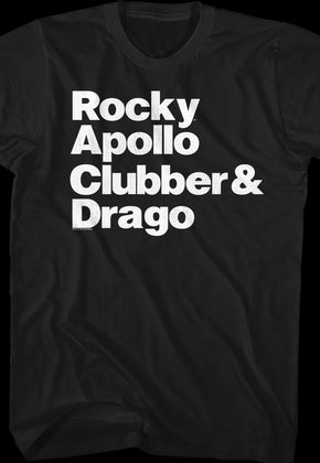 Character Names Rocky T-Shirt