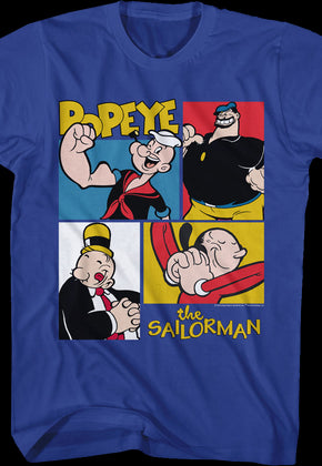 Character Squares Popeye T-Shirt