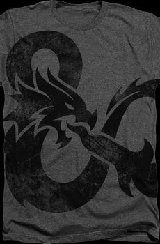 Charcoal Big Print Logo Dungeons & Dragons T-Shirt