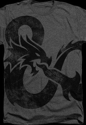 Charcoal Big Print Logo Dungeons & Dragons T-Shirt