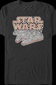 Checkerboard Millennium Falcon Star Wars T-Shirt