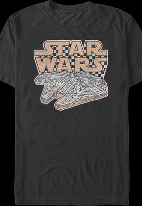 Checkerboard Millennium Falcon Star Wars T-Shirt
