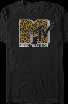 Cheetah Print Logo MTV Shirt