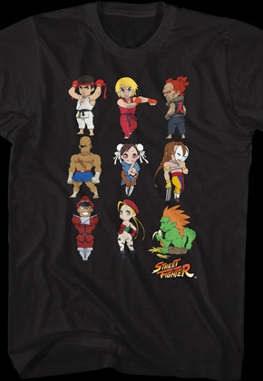 Chibi Poses Street Fighter T-Shirt