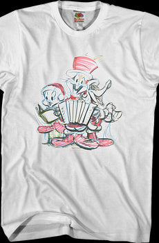 Christmas Caroling Sketch Looney Tunes T-Shirt