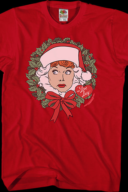 Christmas Wreath I Love Lucy T-Shirtmain product image