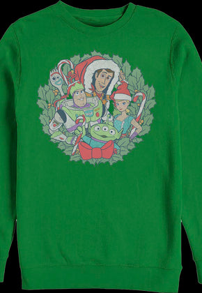 Christmas Wreath Toy Story Sweatshirt