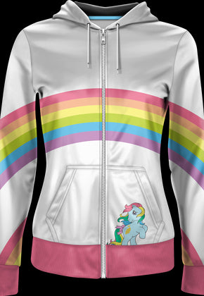 Ladies Classic Rainbow My Little Pony Zip-Up Hoodie