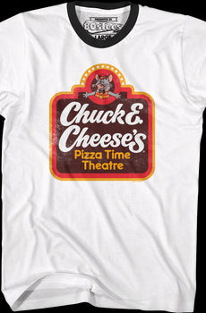 Classic Logo Chuck E. Cheese Ringer Shirt
