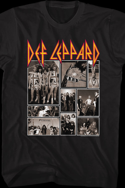 Black and White Collage Def Leppard T-Shirtmain product image