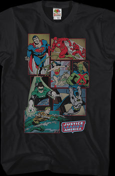Collage Justice League of America T-Shirt
