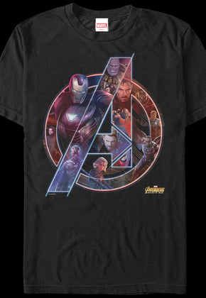Collage Logo Avengers Infinity War T-Shirt