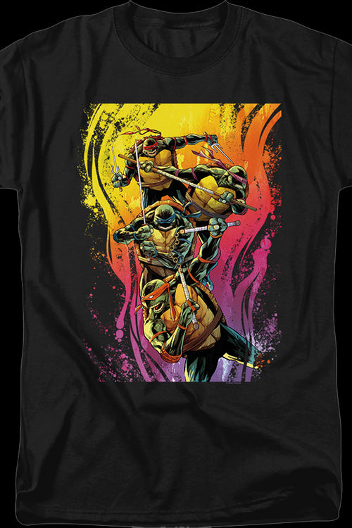 Colorful Attack Teenage Mutant Ninja Turtles T-Shirtmain product image