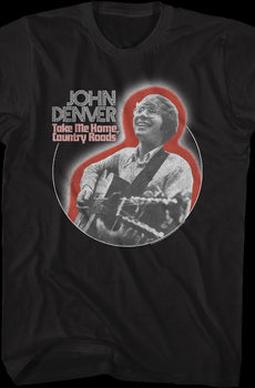 Country Roads Outline John Denver T-Shirt