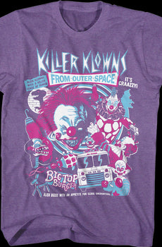 Crazy Collage Killer Klowns From Outer Space T-Shirt