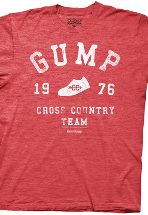Distressed Red Cross Country Forrest Gump Shirt