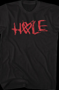 Crossed Heart Logo Hole T-Shirt