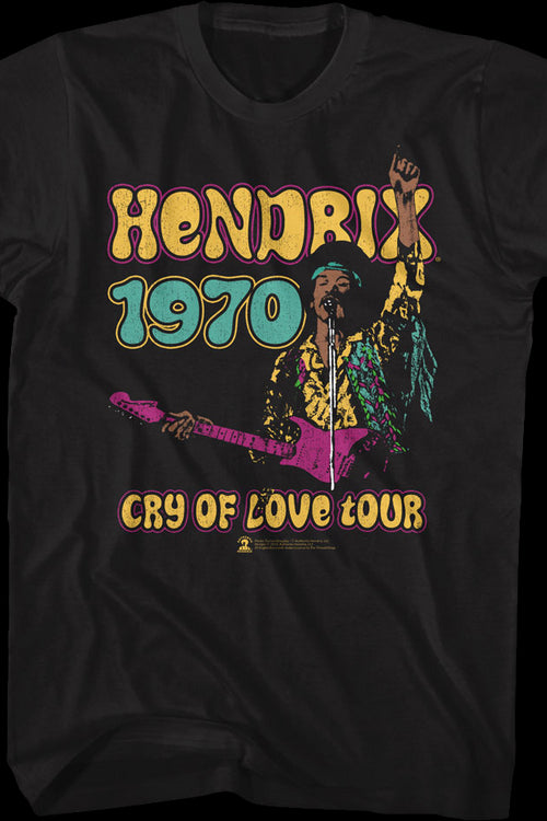Cry Of Love Tour Jimi Hendrix T-Shirtmain product image