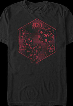 D20 Dungeons & Dragons T-Shirt