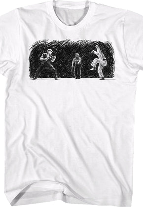 Daniel vs Johnny Sketch Karate Kid T-Shirt