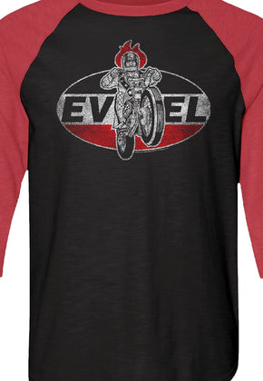 Daredevil Evel Knievel Raglan Baseball Shirt