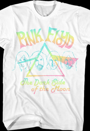 Dark Side of the Moon Pastel Rainbow Pink Floyd T-Shirt