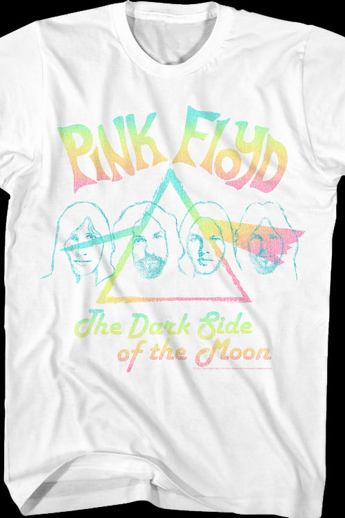 Dark Side of the Moon Pastel Rainbow Pink Floyd T-Shirtmain product image