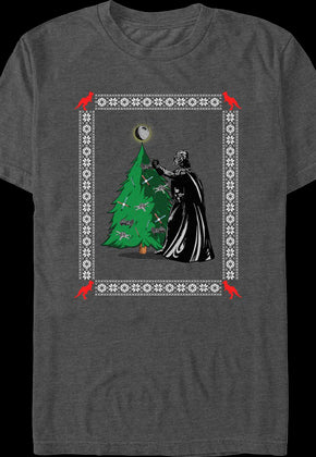 Darth Vader Christmas Tree Star Wars T-Shirt