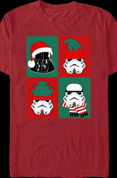 Darth Vader & Stormtroopers Christmas Collage Star Wars T-Shirt