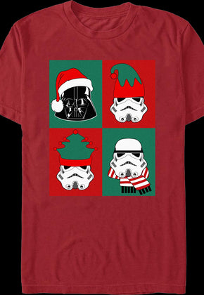 Darth Vader & Stormtroopers Christmas Collage Star Wars T-Shirt
