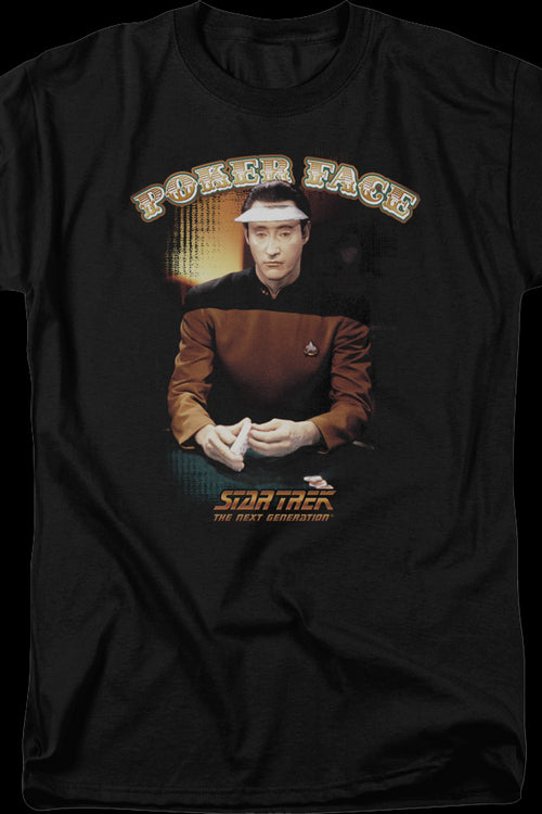Data's Poker Face Star Trek The Next Generation T-Shirtmain product image