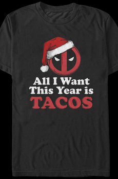 Deadpool Christmas Tacos T-Shirt