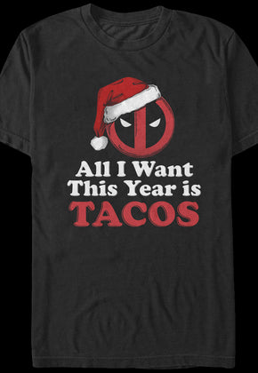 Deadpool Christmas Tacos T-Shirt