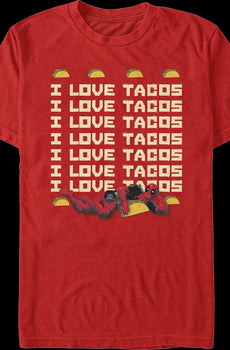 Deadpool I Love Tacos Marvel Comics T-Shirt