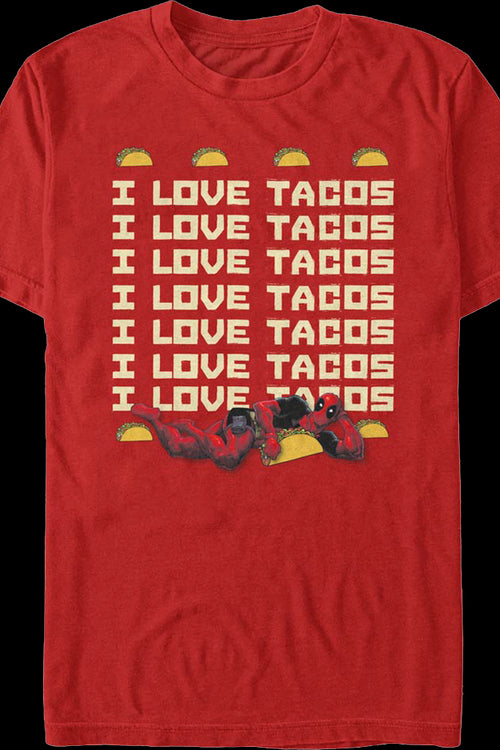 Deadpool I Love Tacos Marvel Comics T-Shirtmain product image