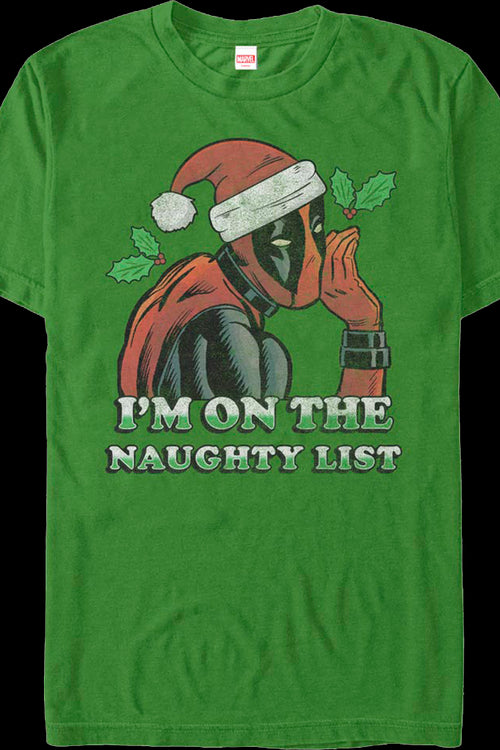 Deadpool I'm On The Naughty List Marvel Comics T-Shirtmain product image