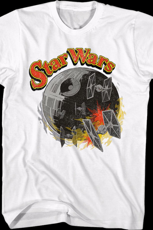 Death Star And TIE Fighters Star Wars T-Shirtmain product image