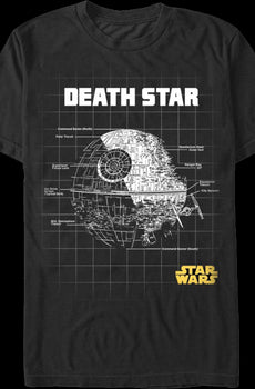 Death Star Schematics Star Wars T-Shirt