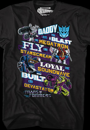Decepticons Father's Day Transformers T-Shirt