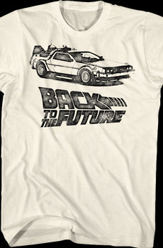 DeLorean Sketch Back To The Future T-Shirt