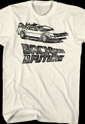 DeLorean Sketch Back To The Future T-Shirt