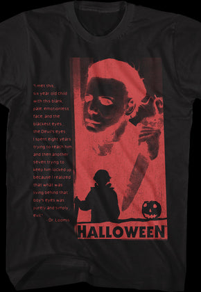 Devil's Eyes Negative Silhouette Halloween T-Shirt