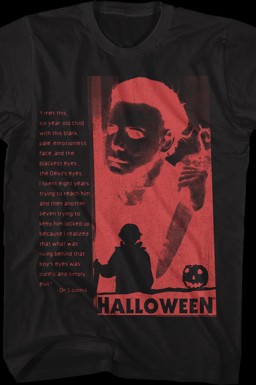 Devil's Eyes Negative Silhouette Halloween T-Shirtmain product image